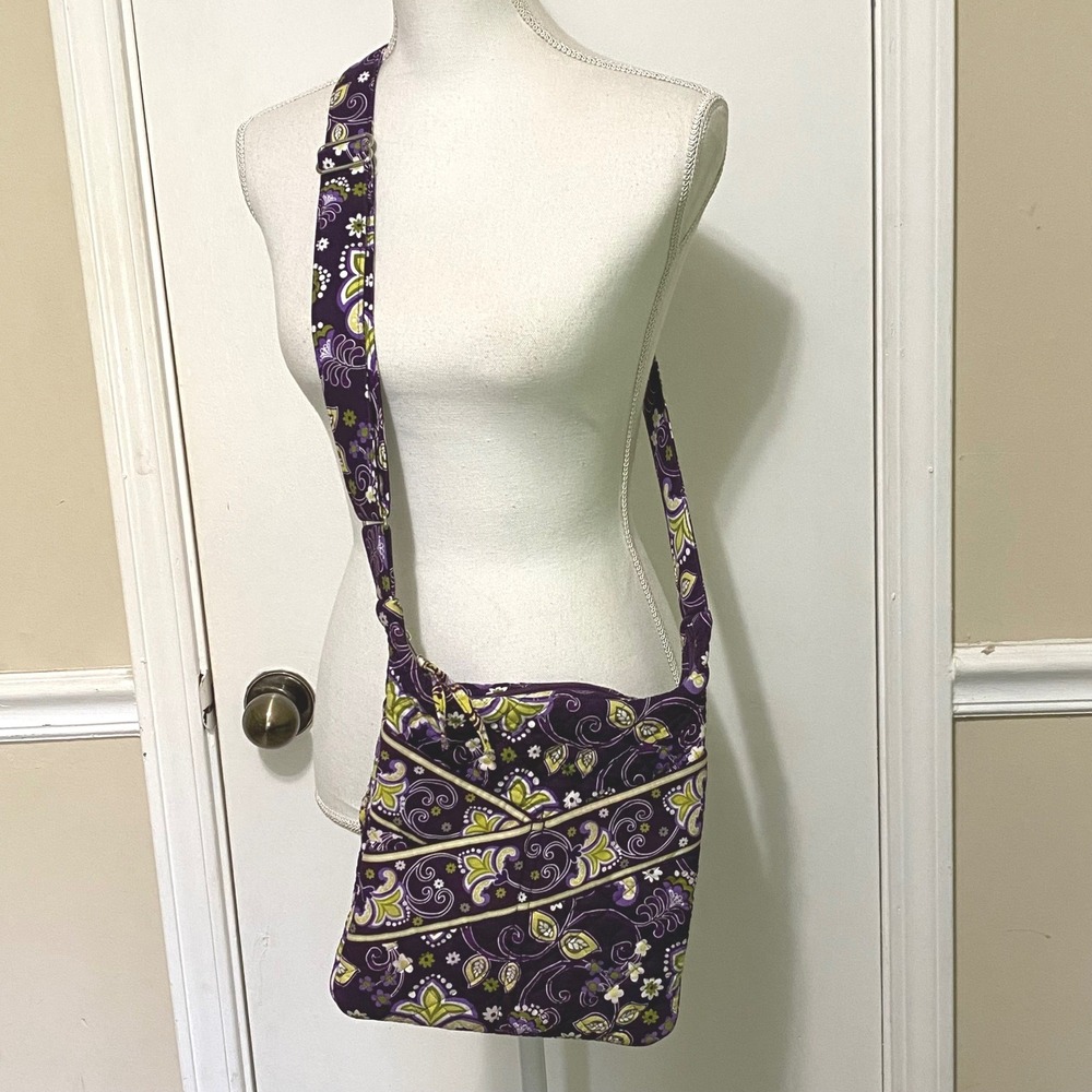 Stephanie‎ Dawn Purple Quilted Crossbody Bag Made in USA Bloomcore Boho Hippie